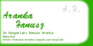 aranka hanusz business card